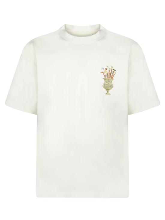 26SS 드롤드무슈 반팔 티셔츠 KTS313 CO002 OW White