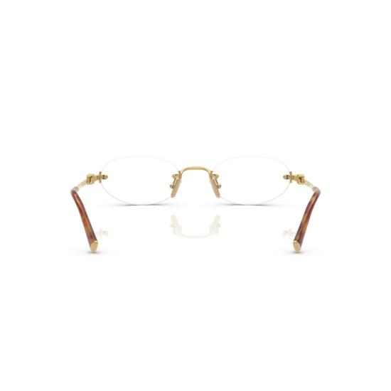 26SS 미우미우 안경 0Mu 53Wv 무테 타원형 렌즈 - MIU MIU