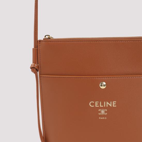 26FW 셀린느 샤프 파우치 스무스 램스킨 10P812K05 04LU TAN - CELINE
