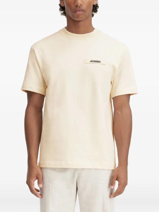 25FW 자크뮈스 그로그랭 로고 티셔츠 TSM00133AJ00226 150 BEIGE - JACQUEMUS