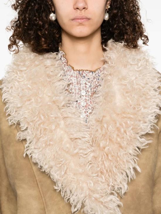 25FW 이자벨마랑에뚜왈 CLEA 클레아 퍼 시어링 코트 MA0427FAC3A01E 50TA TAUPE - ISABEL MARANT ETOILE