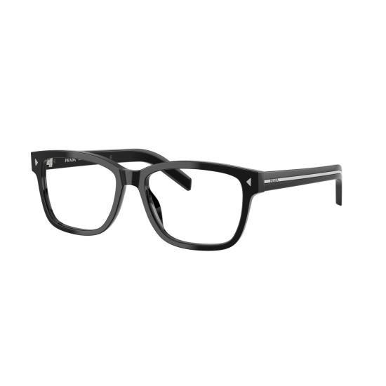 26SS 프라다 안경 0Pr B10v 직사각형 블랙 아세테이트 - PRADA