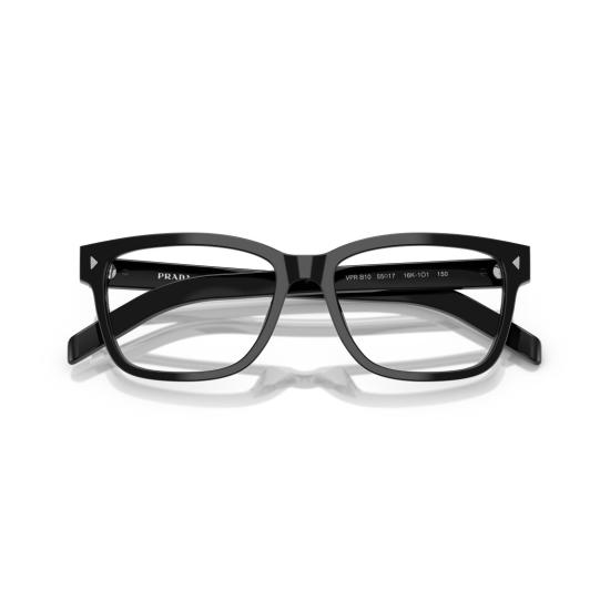 26SS 프라다 안경 0Pr B10v 직사각형 블랙 아세테이트 - PRADA