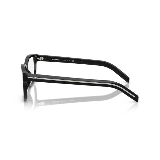 26SS 프라다 안경 0Pr B10v 직사각형 블랙 아세테이트 - PRADA