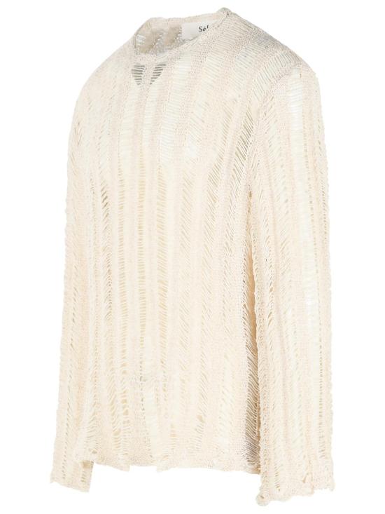 26SS 세퍼 스웨터 MSS26AESTASBROBROKEN WHITE COTTON Ivory - SEFR