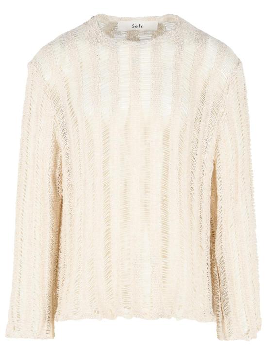 26SS 세퍼 스웨터 MSS26AESTASBROBROKEN WHITE COTTON Ivory