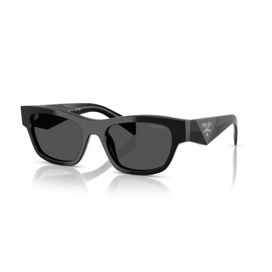 26SS 프라다 선글라스 0Pr B09s 볼드 직사각형 프레임 블랙 아세테이트 - PRADA