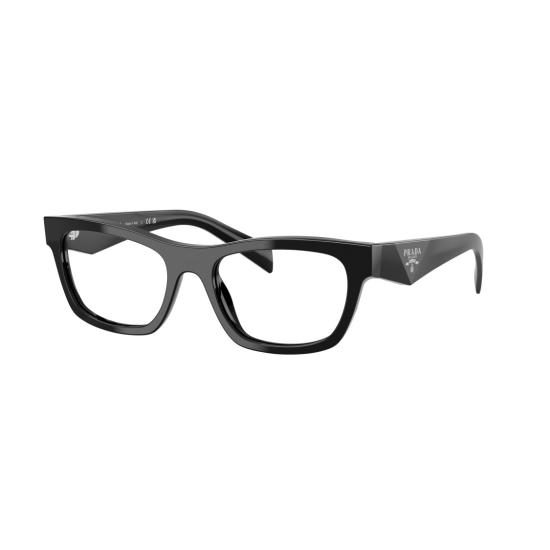26SS 프라다 안경 0Pr B01v 직사각형 검정색 아세테이트 안경 - PRADA