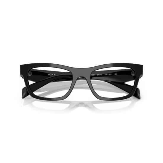 26SS 프라다 안경 0Pr B01v 직사각형 검정색 아세테이트 안경 - PRADA