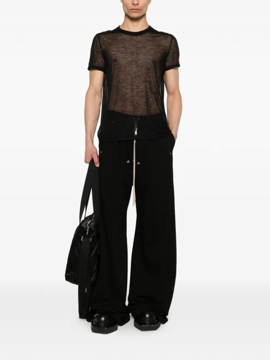 26SS 릭 오웬스 템플 숏 슬리브 티셔츠 RU01F2265 JWR 09 Black - RICK OWENS