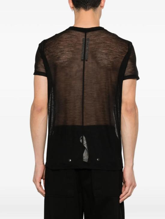 26SS 릭 오웬스 템플 숏 슬리브 티셔츠 RU01F2265 JWR 09 Black - RICK OWENS