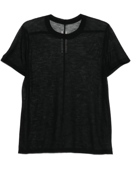 26SS 릭 오웬스 템플 숏 슬리브 티셔츠 RU01F2265 JWR 09 Black
