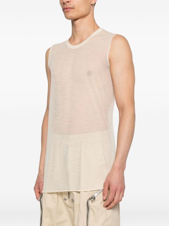 26SS 릭 오웬스 민소매 티셔츠 RU01F2151 JWR 81 White - RICK OWENS