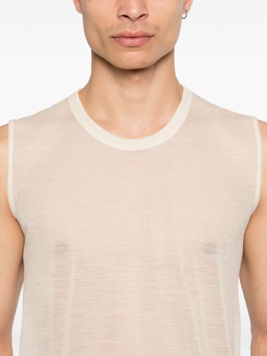 26SS 릭 오웬스 민소매 티셔츠 RU01F2151 JWR 81 White - RICK OWENS