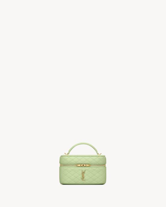 26SS 생로랑 램스킨 가비 베니티 백 7667311EL073986 Green - SAINT LAURENT