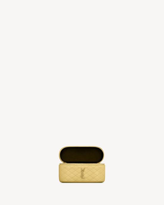 26SS 생로랑 램스킨 가비 베니티 백 7667311EL077555 Yellow - SAINT LAURENT