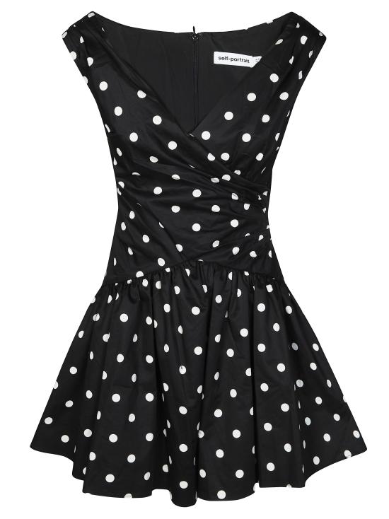 26SS 셀프 포트레이트 숏 원피스 RS262095 BLACK NERO