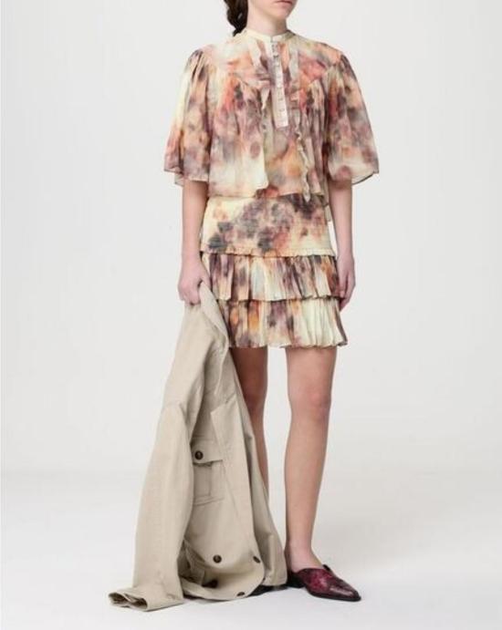 26SS 이자벨마랑 숏 스커트 JU0022FAD1J13E 90BE Beige - ISABEL MARANT