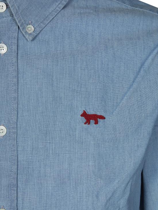 26SS 메종키츠네 긴팔 셔츠 QM00426WC5006 0434 AZZURRO - MAISON KITSUNE