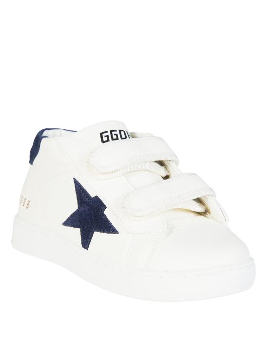 26SS [키즈] 골든구스 JUNE 준 벨크로 스니커즈 GJF00386 F003322 103 WHITE DARK BLUE 10357 BIANCO - GOLDEN GOOSE