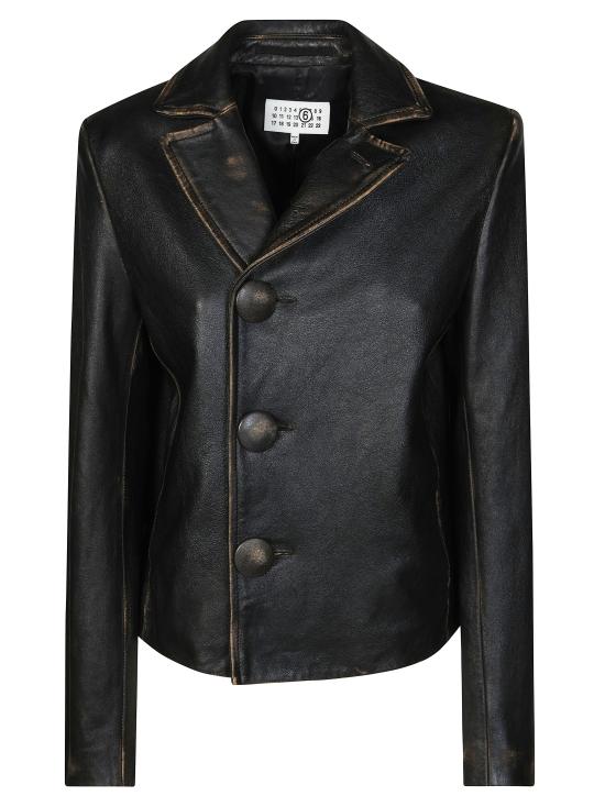 26SS MM6 메종마르지엘라 바이커 자켓 S62AN0182M07021 900 NERO