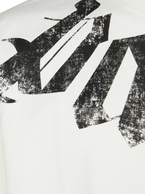 26SS 팜앤젤스 빅 넥 로고 루즈 티셔츠 PMAA10DS26JER002 0310 BIANCO - PALM ANGELS