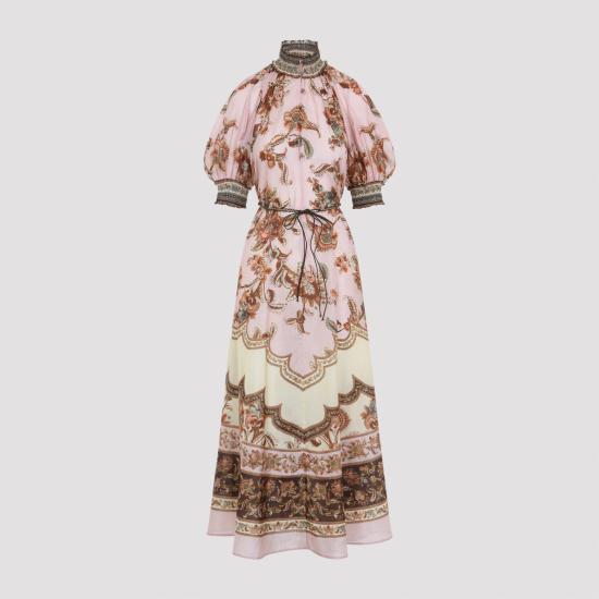 26FW 짐머만 롱 원피스 8255DSS261 MAUVE MULTICOLOUR - ZIMMERMANN