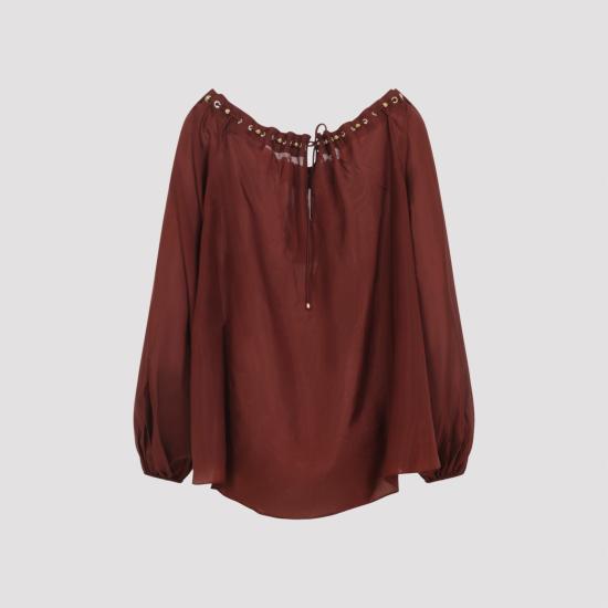 26FW 짐머만 블라우스 8428TSS261 MERLOT RED - ZIMMERMANN