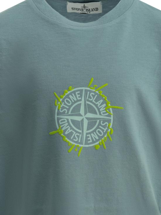 26SS [키즈] 스톤 아일랜드 티셔츠 2100009S0379V004A LIGHT BLUE - STONE ISLAND