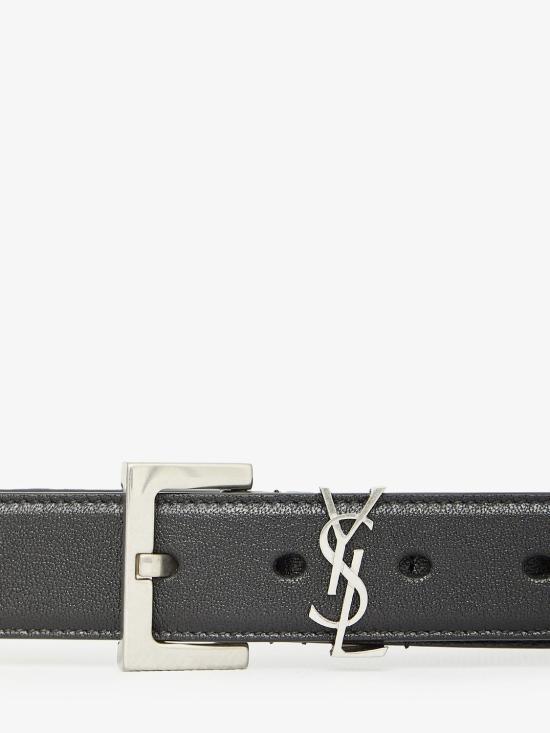 26SS 생로랑 모노그램 벨트 634440BRM0E 1000 NERO - SAINT LAURENT