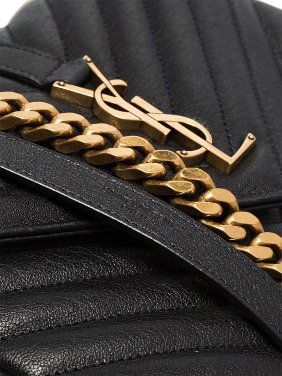  생로랑 마틀라세 미디움 체인백 600279BRM07 1000 BLACK - SAINT LAURENT