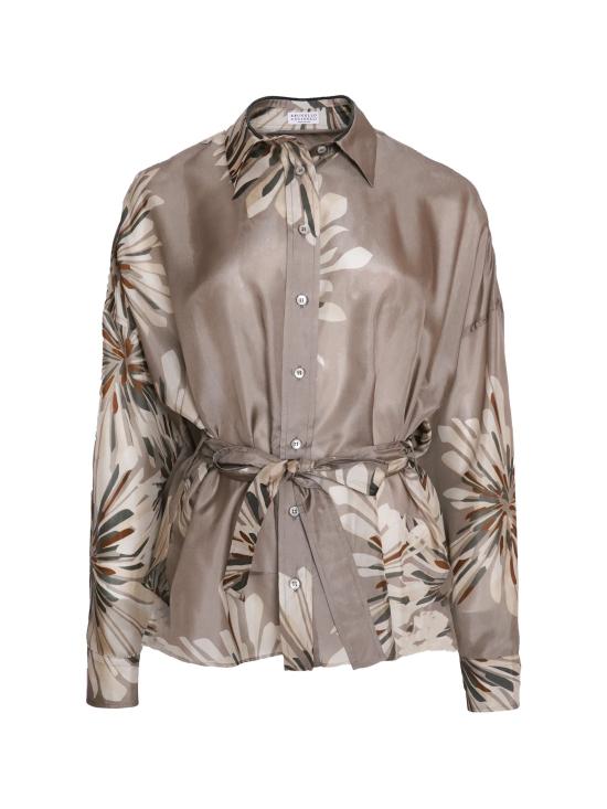 26SS 브루넬로 쿠치넬리 블라우스 MQ967RH216 C009 PRINTED