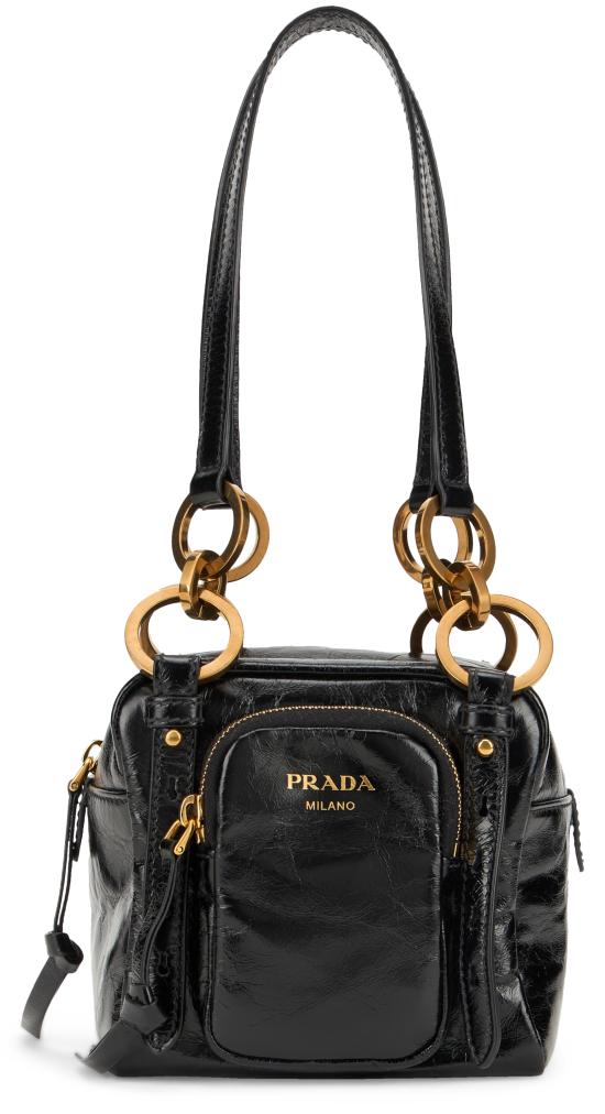 25SS 프라다 댕글 미니 레더 토트백 1BB137VOOO2CYRF0002 black - PRADA
