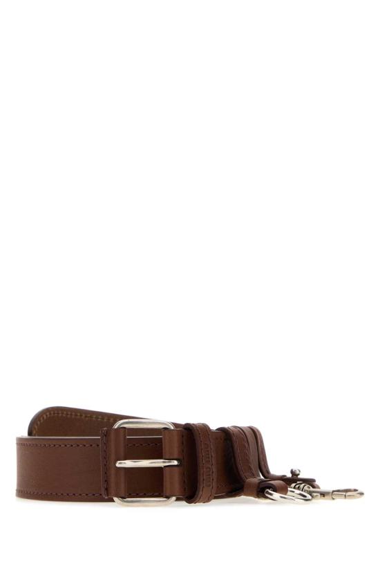 26SS 미우미우 와이드 벨트 5CC7202G7U F0GVP BROWN