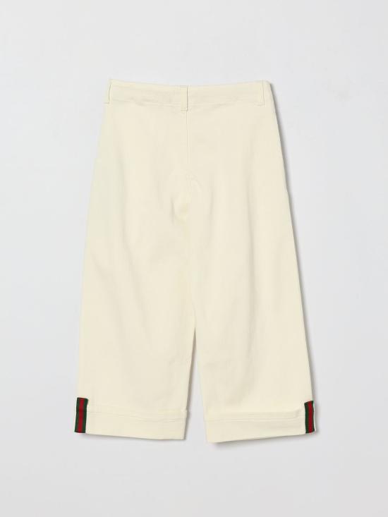 26SS [키즈] 구찌 스트레이트 팬츠 855965XDDFB 9692 White - GUCCI