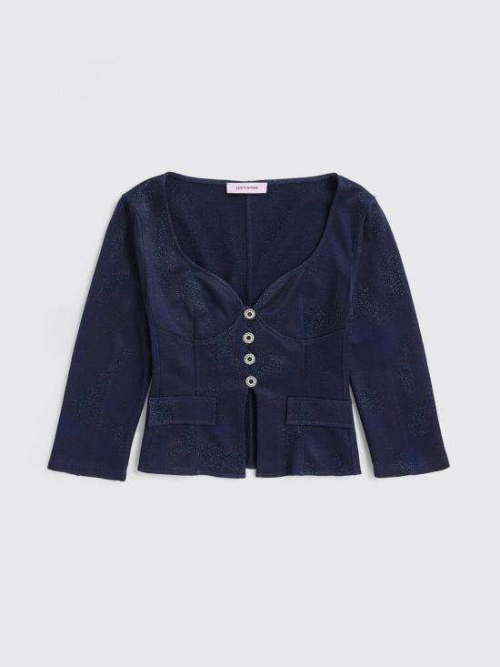 26SS 마카파니 긴팔 티셔츠 M25I1ASJB015JL00600 Navy - MACCAPANI