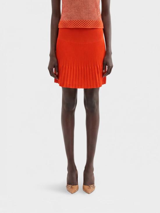 26SS 마카파니 미디 스커트 M26E1ACMN001MN08306 Orange