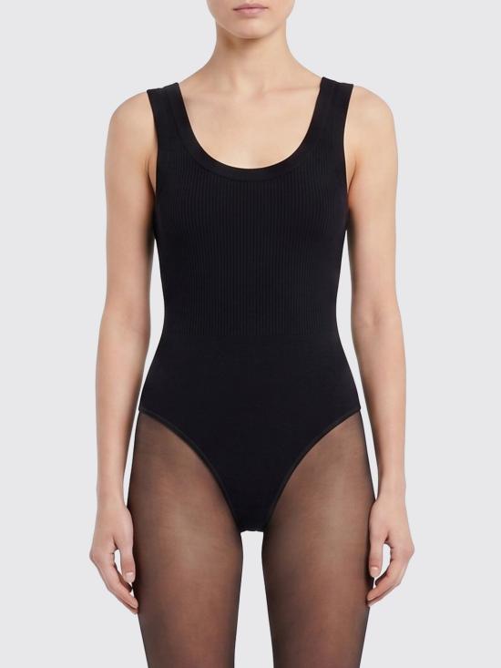 26SS 알라이아 바디수트 티셔츠 AA9B0353K017A 995 Black