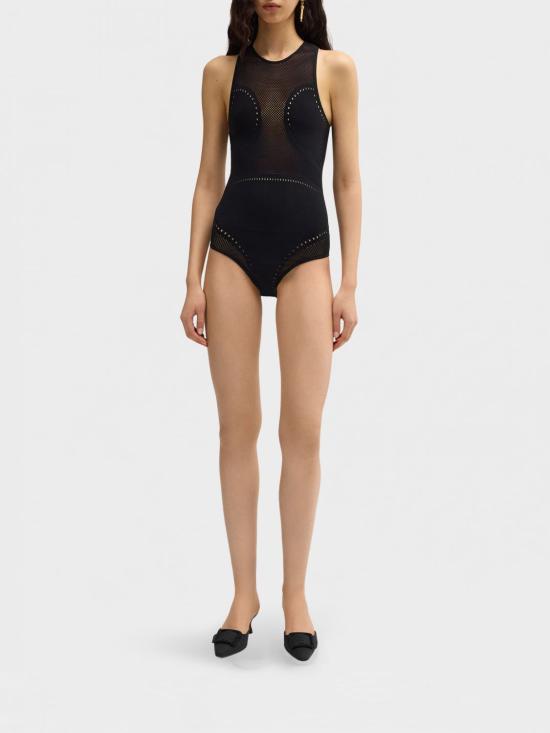 26SS 마카파니 바디수트 티셔츠 M26E1ACJB025UN01900 Black