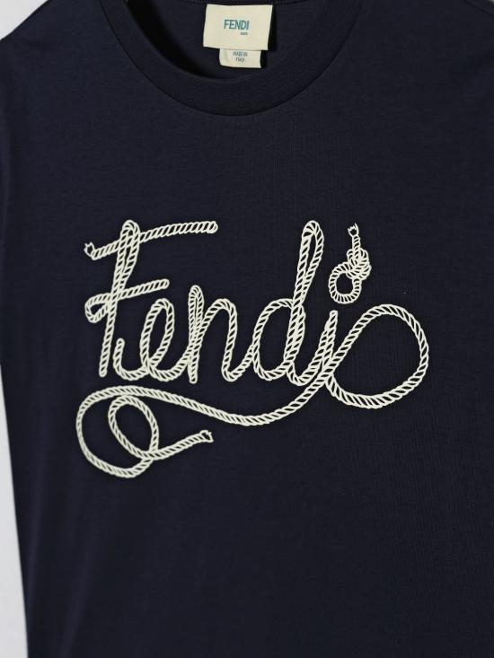 26SS [키즈] 펜디 티셔츠 JMI5197AJ F1I11 Blue - FENDI