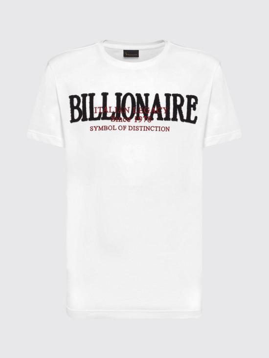 26SS 빌리어네어 반팔 티셔츠 BAECMTK8188BTE014N 01 White - BILLIONAIRE