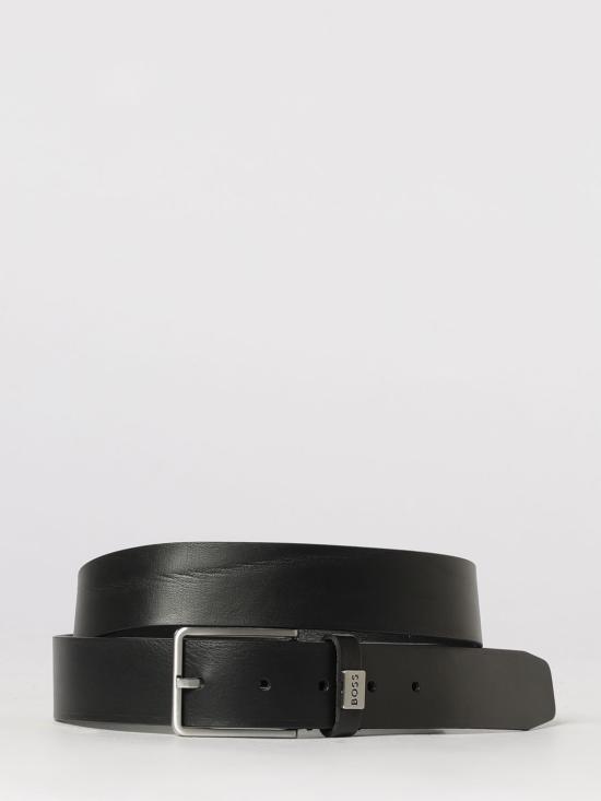 26SS 보스 가죽 벨트 50529898 001 Black