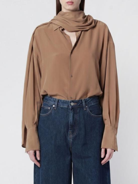 26SS 다크파크 블라우스 WSH24FAC159 0090 Brown