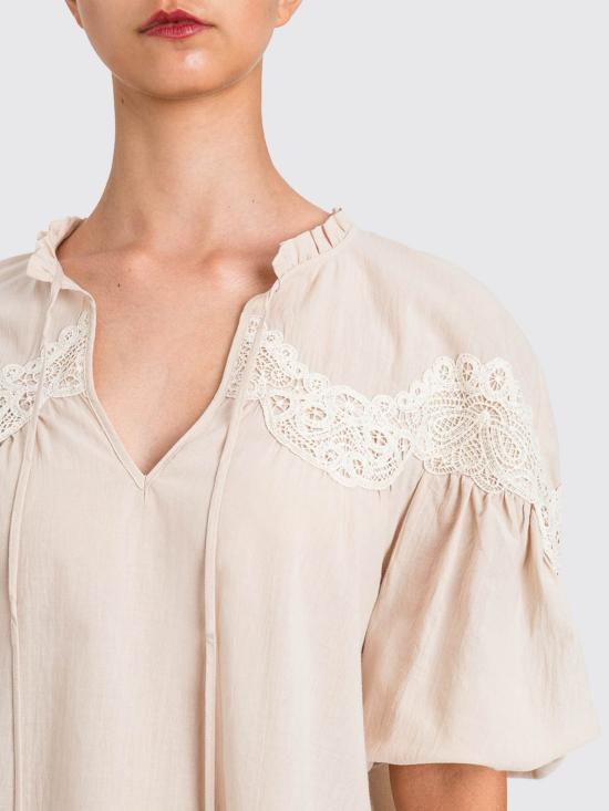26SS 트윈셋 반팔 티셔츠 261LM2DAA 13579 Yellow Cream - TWINSET