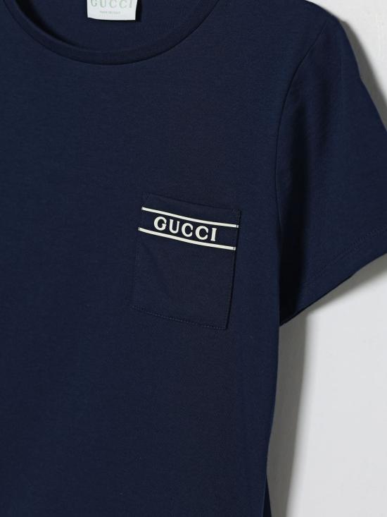 26SS [키즈] 구찌 티셔츠 849686XJHNU 4087 Blue - GUCCI