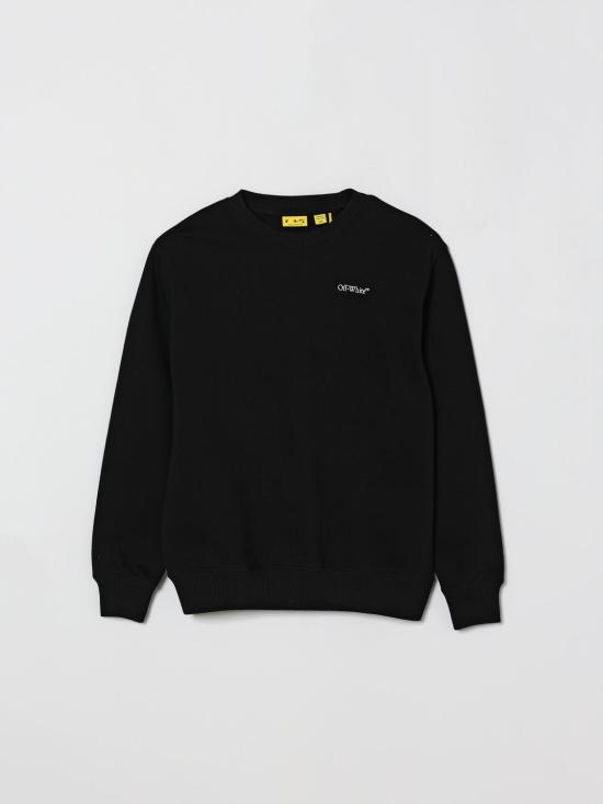 26SS [키즈] 오프화이트 풀오버 OBBA001S26FLE008 001 Black
