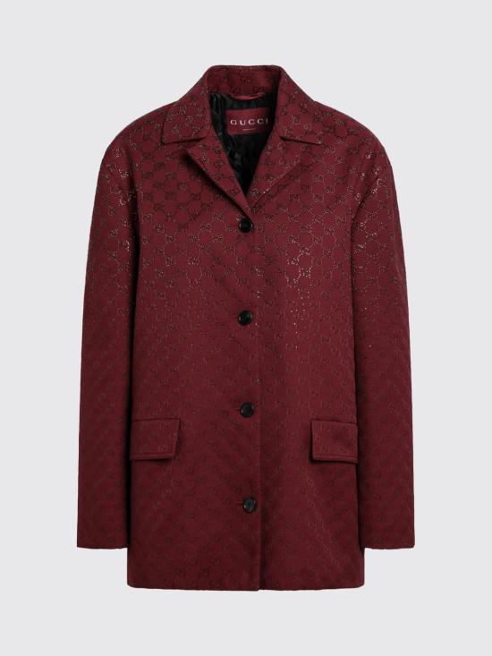 26SS 구찌 크리스털 GG 캔버스 패딩 재킷 853047ZKU09 6207 Red - GUCCI