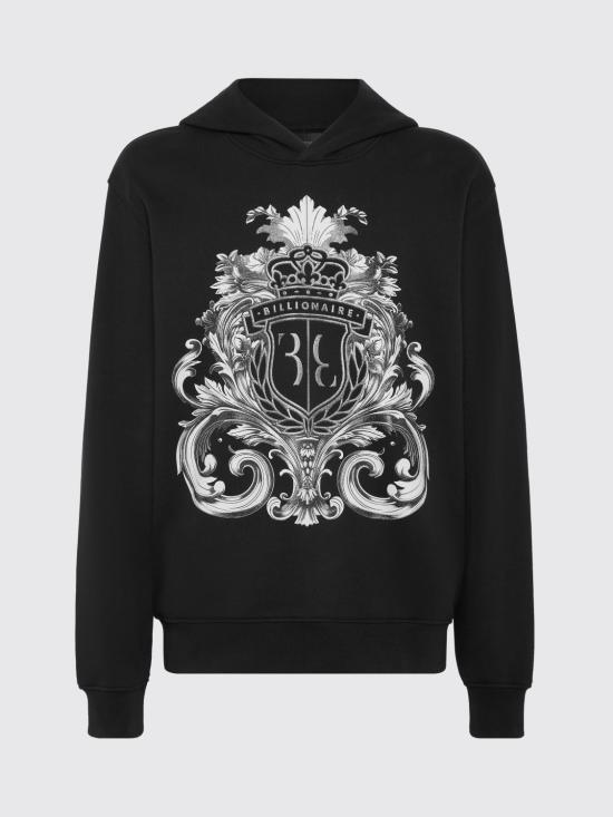 26SS 빌리어네어 후드 티셔츠 IAECMJB3693BTE004N 02 Black - BILLIONAIRE