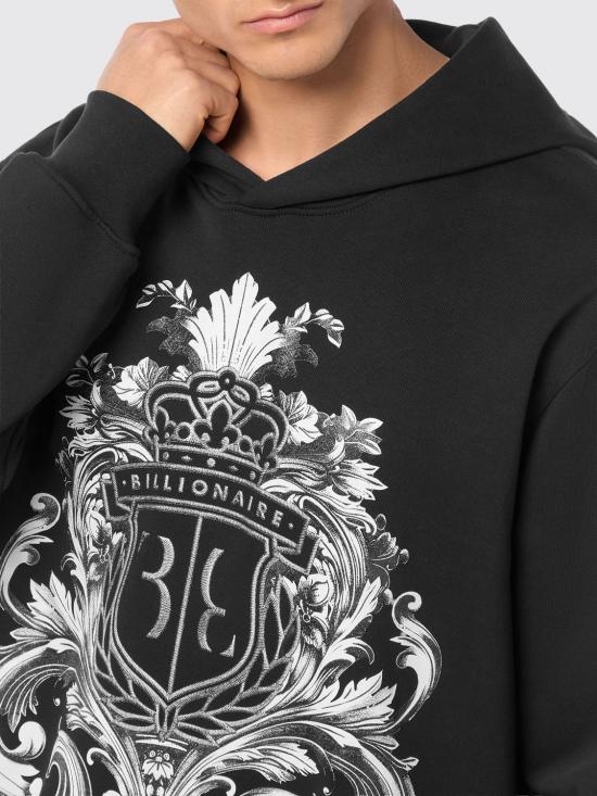 26SS 빌리어네어 후드 티셔츠 IAECMJB3693BTE004N 02 Black - BILLIONAIRE