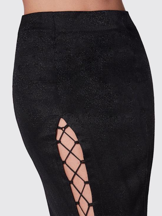 26SS 마카파니 롱 스커트 25EM2M0C0904796F991 Black - MACCAPANI